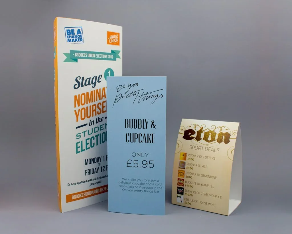 Table Tents Printing Cradley Heath